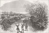 GHANA. Inquabim, 1st station on road to the Prah 1874 old antique print
