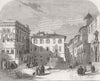 ITALY. Piazza in Perugia 1859 old antique vintage print picture
