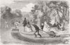 FRANCE. Roller Watering Machine, in use in Paris 1859 old antique print