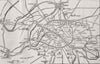 FRANCE. Plan of Paris and its Fortifications 1870 old antique map chart