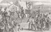 AUSTRIA. Hungarian Volunteers leaving their Home 1859 old antique print