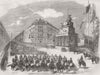 FRANCE. Army of Italy, Peace Statue, Rue de la Paix 1859 old antique print