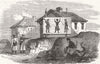 UKRAINE. House, Sevastopol, seen through Telescope 1855 old antique print