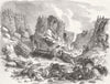 UKRAINE. Part of the Interior of the Mamelon 1855 old antique print picture