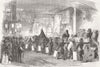 TURKEY. Sultan, French Ambassadors ball, Istanbul 1856 old antique print