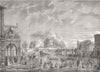 ITALY. Castel Sant'Angelo 1853 old antique vintage print picture