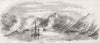 RUSSIA. HMS Miranda, & Prizes, Litscha Bay, Lapland 1854 old antique print