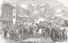 TURKEY. Horse Bazaar, at Istanbul 1854 old antique vintage print picture