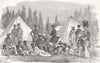 TURKEY. Camp of Grenadier Guards, at Istanbul 1854 old antique print picture