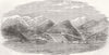 MILITARIA. Ft Jouabs, Black Sea-Blockhouses, fire 1854 old antique print