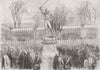 FRANCE. Marshal Ney statue, Luxembourg Gardens 1853 old antique print picture