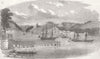 TURKEY. View from Asiatic Side of Bosphorus 1853 old antique print picture