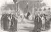 TURKEY. Bayram-Sultans Levee, Garden of Seraglio 1856 old antique print