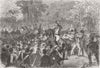 RUSSIA. Attempt on Russian Czar, Bois de Boulogne 1867 old antique print