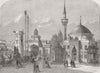 TURKEY. Paris Expo. Mosque & Egyptian Pacha Palace 1867 old antique print