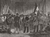 HUNGARY. Hussars at Folkestone, Kent 1849 old antique vintage print picture