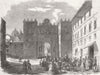 ITALY. English Protestant place of worship at Rome 1851 old antique print