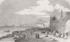 ITALY. Napoli, from the Castel Del Carmine 1860 old antique print picture