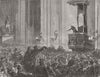 PARIS COMMUNE. Communist mtg, St Eustache 1871 old antique print picture