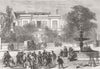FRANCE. House of M Thiers, Place St Georges, Paris 1871 old antique print