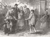FRANCE. Selling bits of Shell, Champs Elysees 1871 old antique print picture