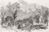 FRANCE. Prussian Battery, Park of St Cloud 1871 old antique print picture
