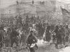 PARIS COMMUNE. Communists at Porte Maillot 1871 old antique print picture
