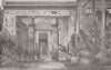 LONDON. Crystal Palace-Egypt Court-Beni Hassan tomb 1854 old antique print