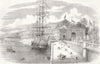 SHIPS. The Annexe for machinery 1855 old antique vintage print picture