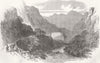 FRANCE. Eaux-Chaudes, Pyrenees 1854 old antique vintage print picture