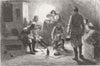 PORTRAITS. A Halt for Tea 1877 old antique vintage print picture