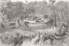 GEORGIA. A Turkish outpost in a forest of Georgia 1877 old antique print