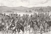 RUSSIA. Kuban Cossacks return from Reconnoitring 1877 old antique print