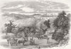 UKRAINE. The road to Baidar 1855 old antique vintage print picture