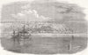 UKRAINE. Stanislav, at the entrance to The Dnieper 1855 old antique print
