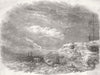 UKRAINE. Kinburnska-spit guns-Ochakov 1855 old antique vintage print picture
