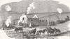 UKRAINE. Ruined Cottage off Sevastopol 1854 old antique vintage print picture
