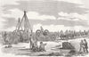 UKRAINE. Sevastopol-Preparing Train for Trenches 1854 old antique print