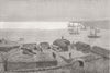BULGARIA. Varna-Jeni-Tabia, trenches, Egyptian Fleet 1877 old antique print