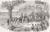 TURKEY. Sultan visiting English Camp at Uskudar 1854 old antique print picture
