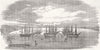 GERMANY. The French Fleet at Kiel 1854 old antique vintage print picture