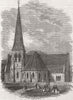 IRELAND. St Jude's Parish Church, Dublin 1865 old antique print picture