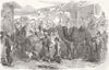 UKRAINE. Street in Balaklava 1854 old antique vintage print picture