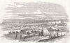 UKRAINE. French Troops landing at Cape Chersonese 1854 old antique print
