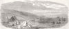 ROMANIA. Banks of the Prut river-Moldovan border 1853 antique print