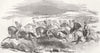 SOUTH AFRICA. Maj-Gen Harry Smith Escaping Ft Cox 1851 old antique print