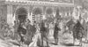 TUNISIA. Shops below Palace of Bey of Tunis 1867 old antique print picture