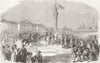TURKEY. Gen D'Hillers Reviewing Redifs, Istanbul 1853 old antique print