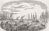 ITALY. Shipment at Trieste of wooden houses 1855 old antique print picture