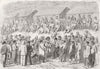 UKRAINE. Evening fun of British Troops, Crimea 1856 old antique print picture